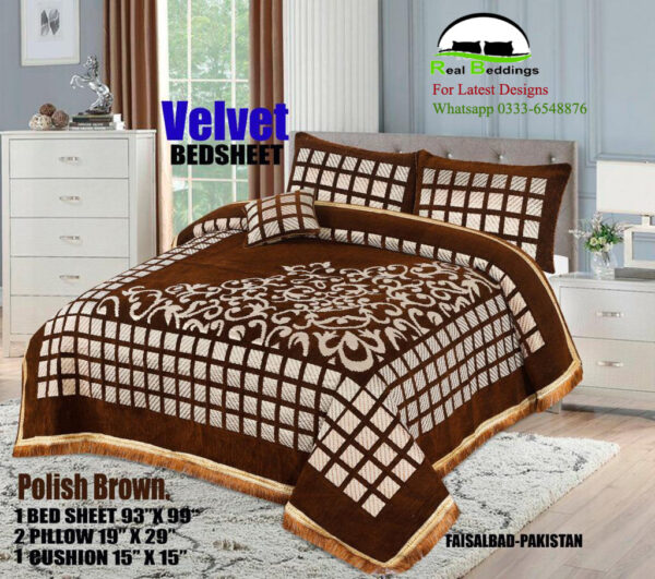Jacquard velvet bed sheets-JV-1081