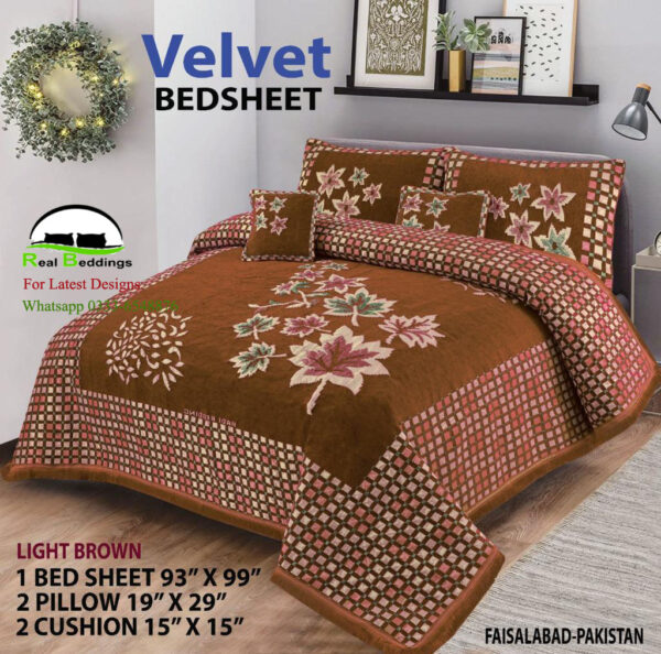Bridal Velvet Bed Sheets BS-1088