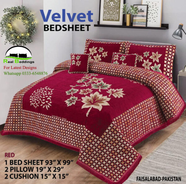 Bridal Velvet Bed Sheets BS-10813