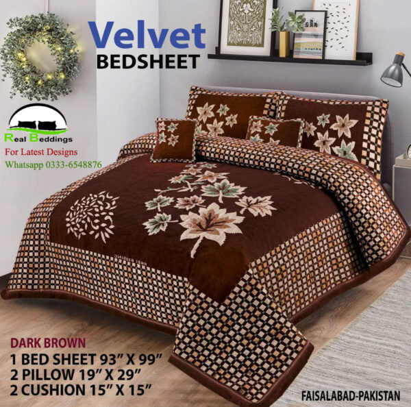 Bridal Velvet Bed Sheets BS-10815