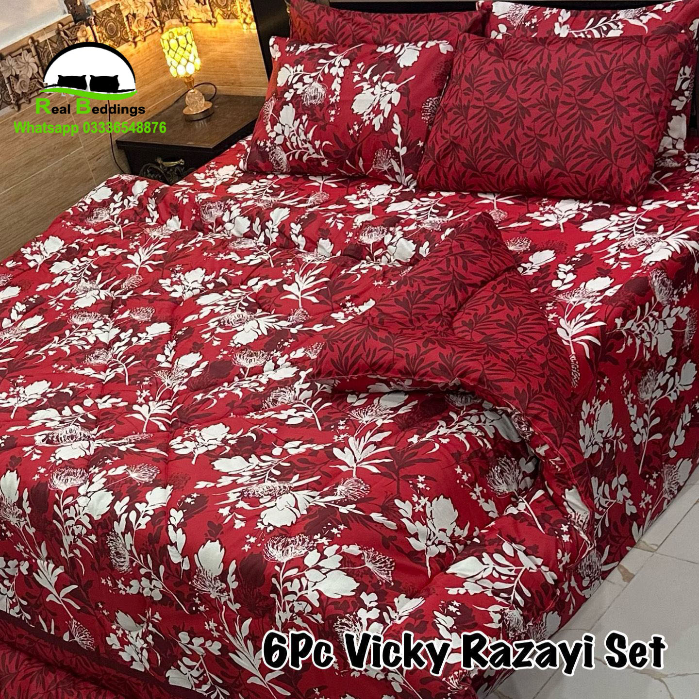 6-Piece  Bedding Set /Razai Set - Dark Blue main image 0
